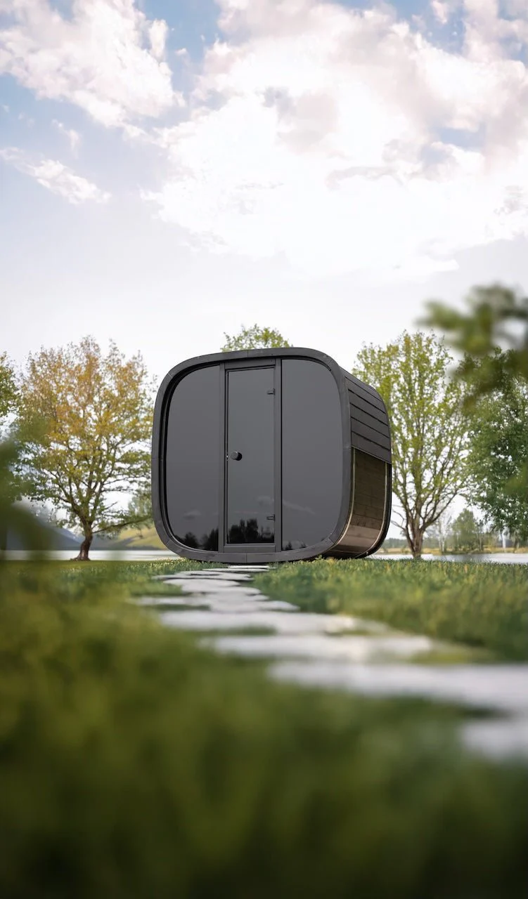Leil® Black Cube Premium 4-6 Person Outdoor Sauna Kit - Image 18